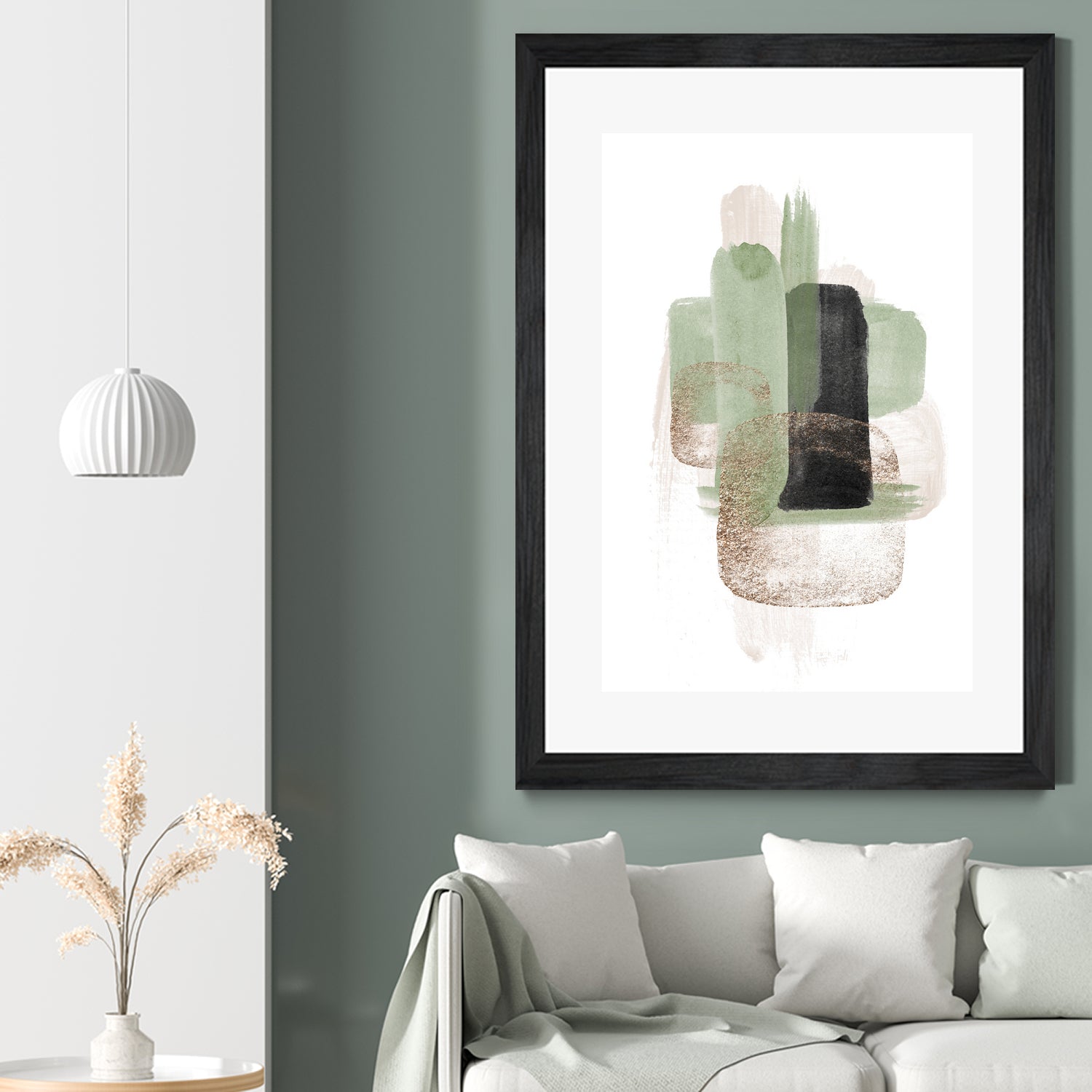 Simple Green-3 by Sally Ann Moss on GIANT ART - geometric geometric geometric