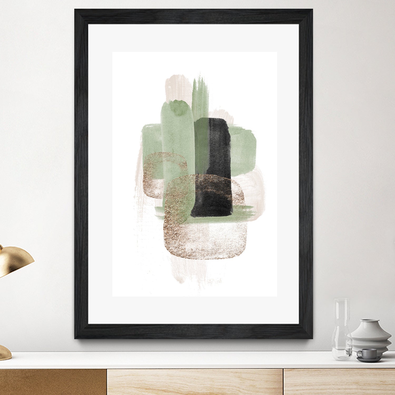 Simple Green-3 by Sally Ann Moss on GIANT ART - geometric geometric geometric