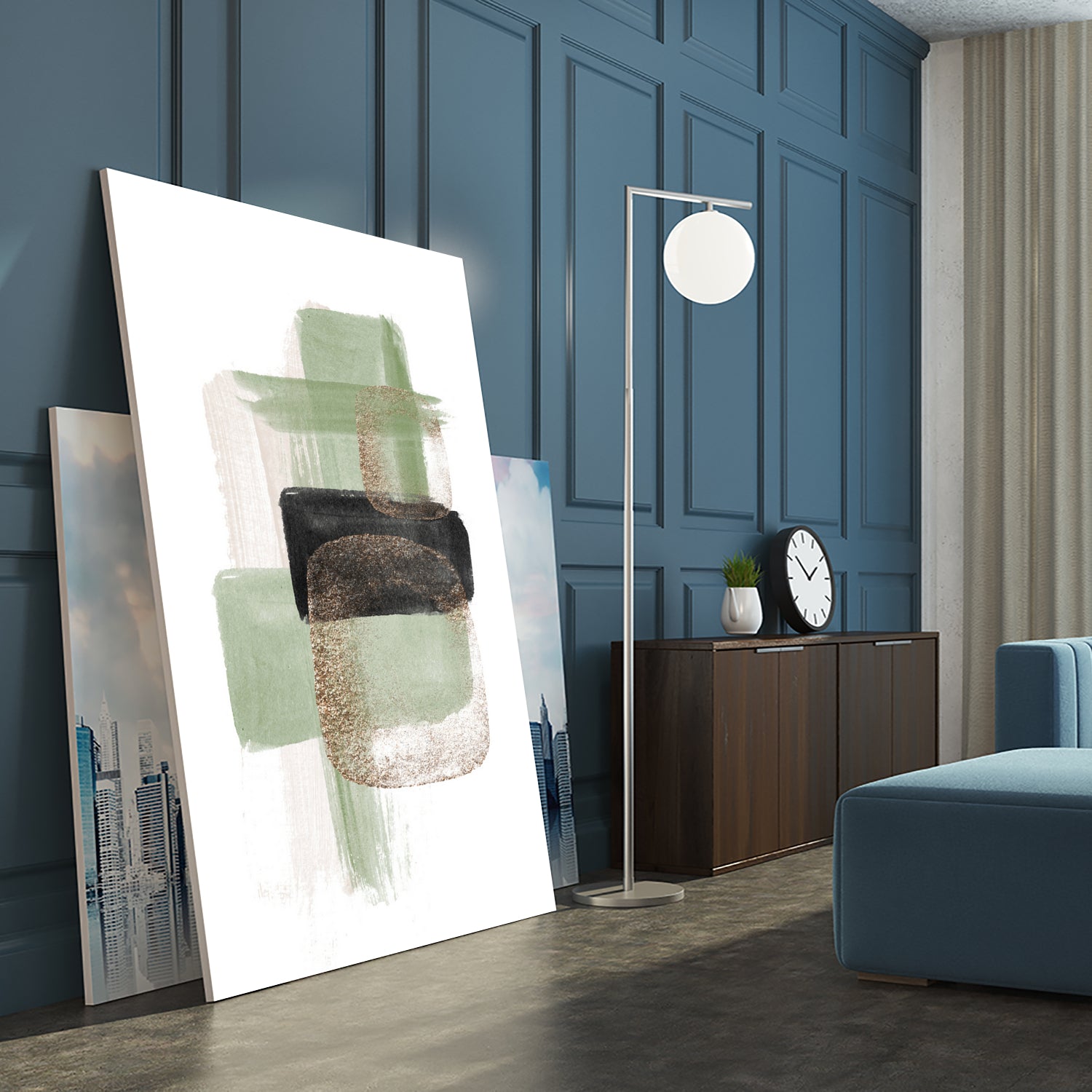 Simple Green-2 by Sally Ann Moss on GIANT ART - geometric geometric geometric