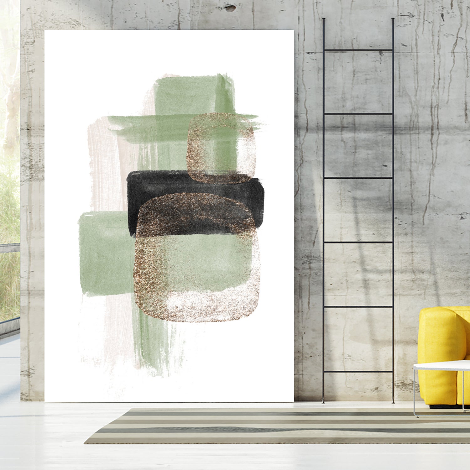 Simple Green-2 by Sally Ann Moss on GIANT ART - geometric geometric geometric