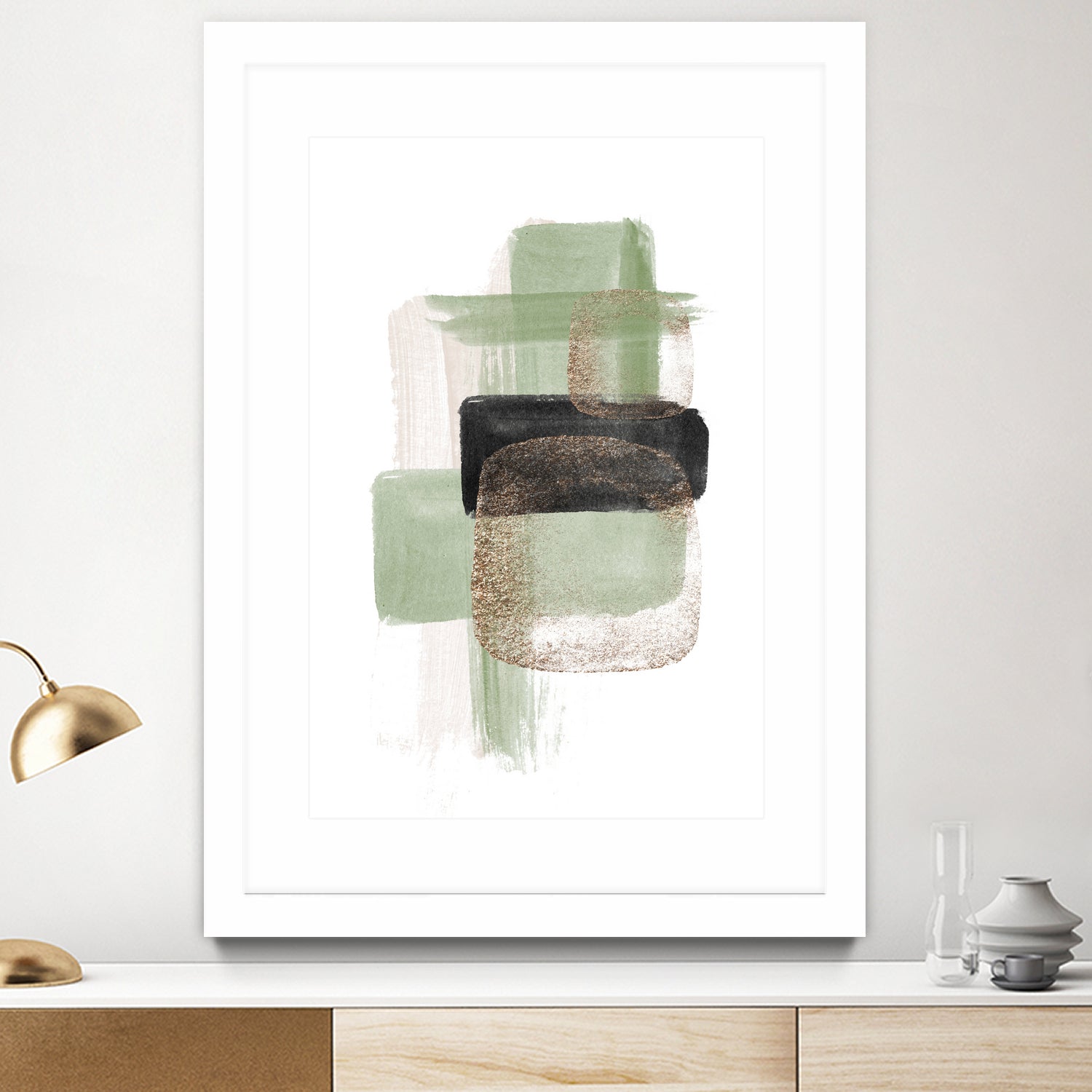 Simple Green-2 by Sally Ann Moss on GIANT ART - geometric geometric geometric