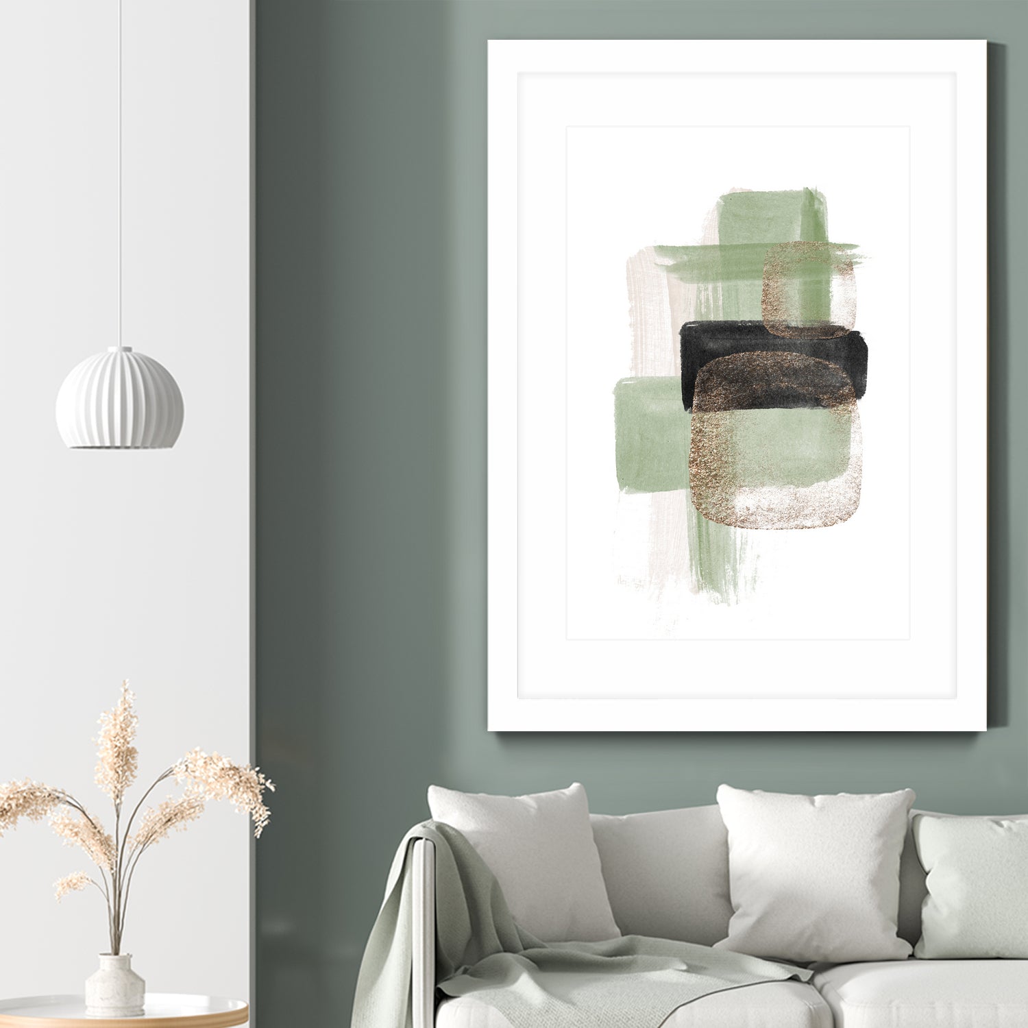 Simple Green-2 by Sally Ann Moss on GIANT ART - geometric geometric geometric