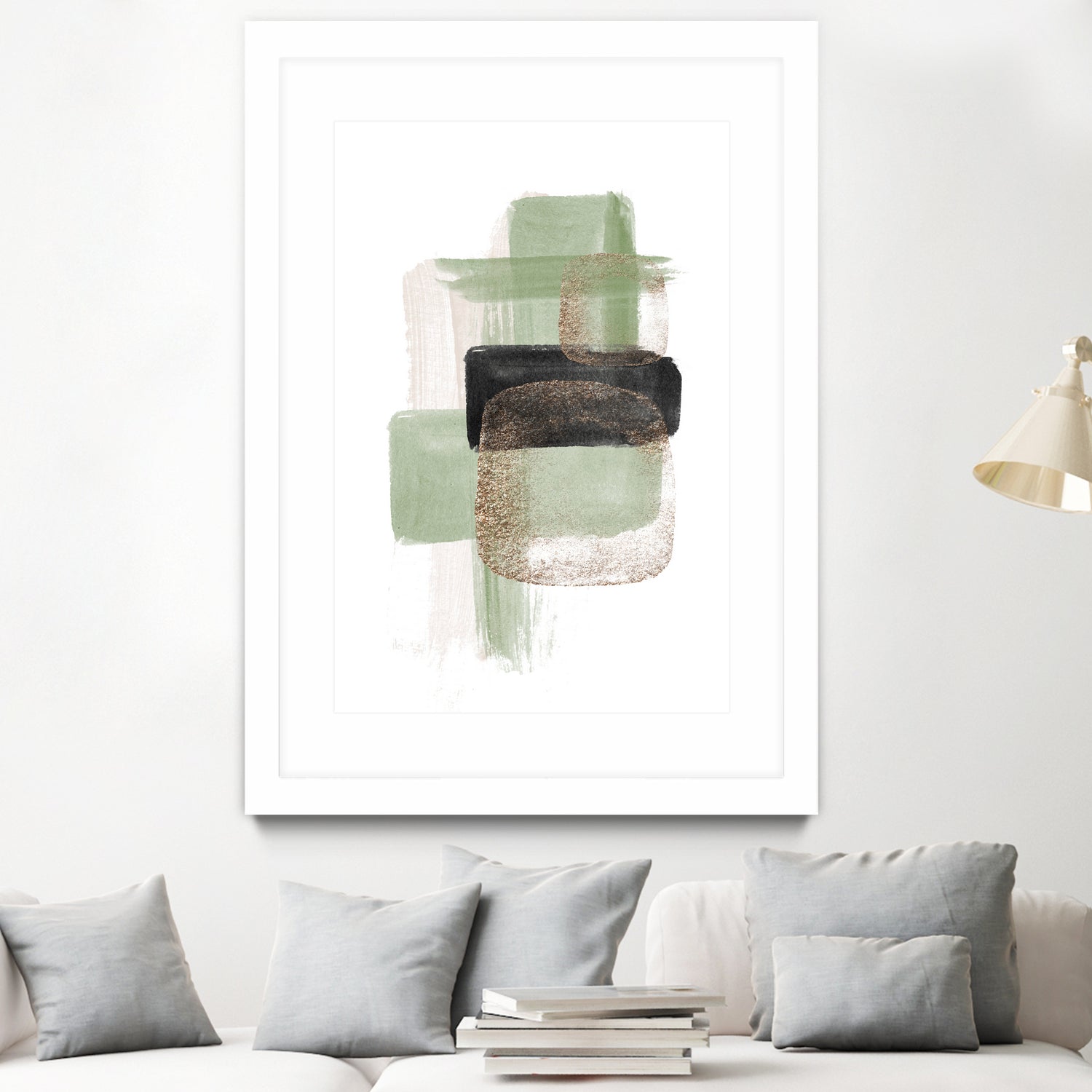 Simple Green-2 by Sally Ann Moss on GIANT ART - geometric geometric geometric
