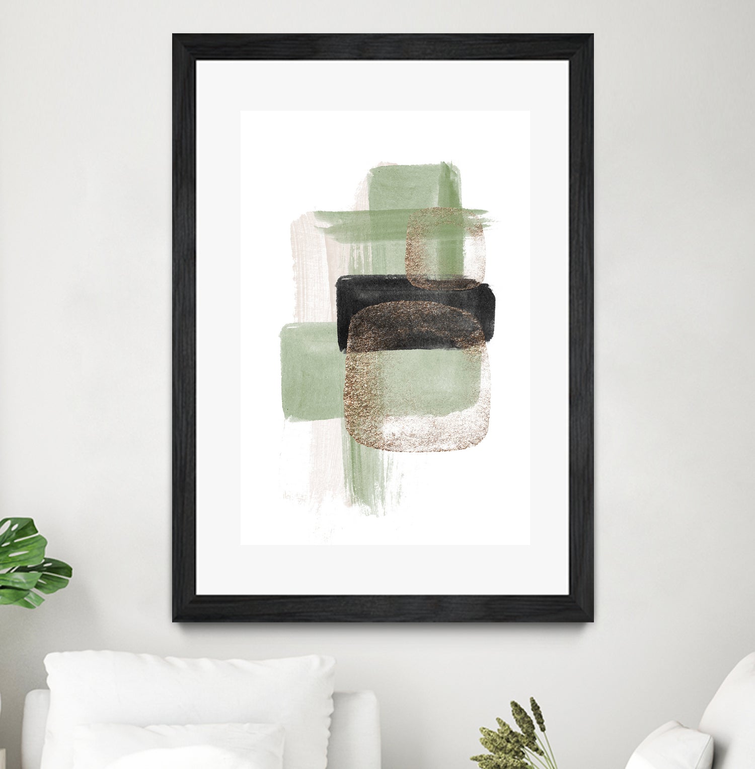 Simple Green-2 by Sally Ann Moss on GIANT ART - geometric geometric geometric