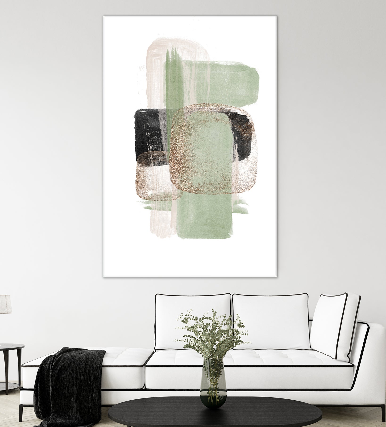 Simple Green-1 by Sally Ann Moss on GIANT ART - abstract geometric abstract