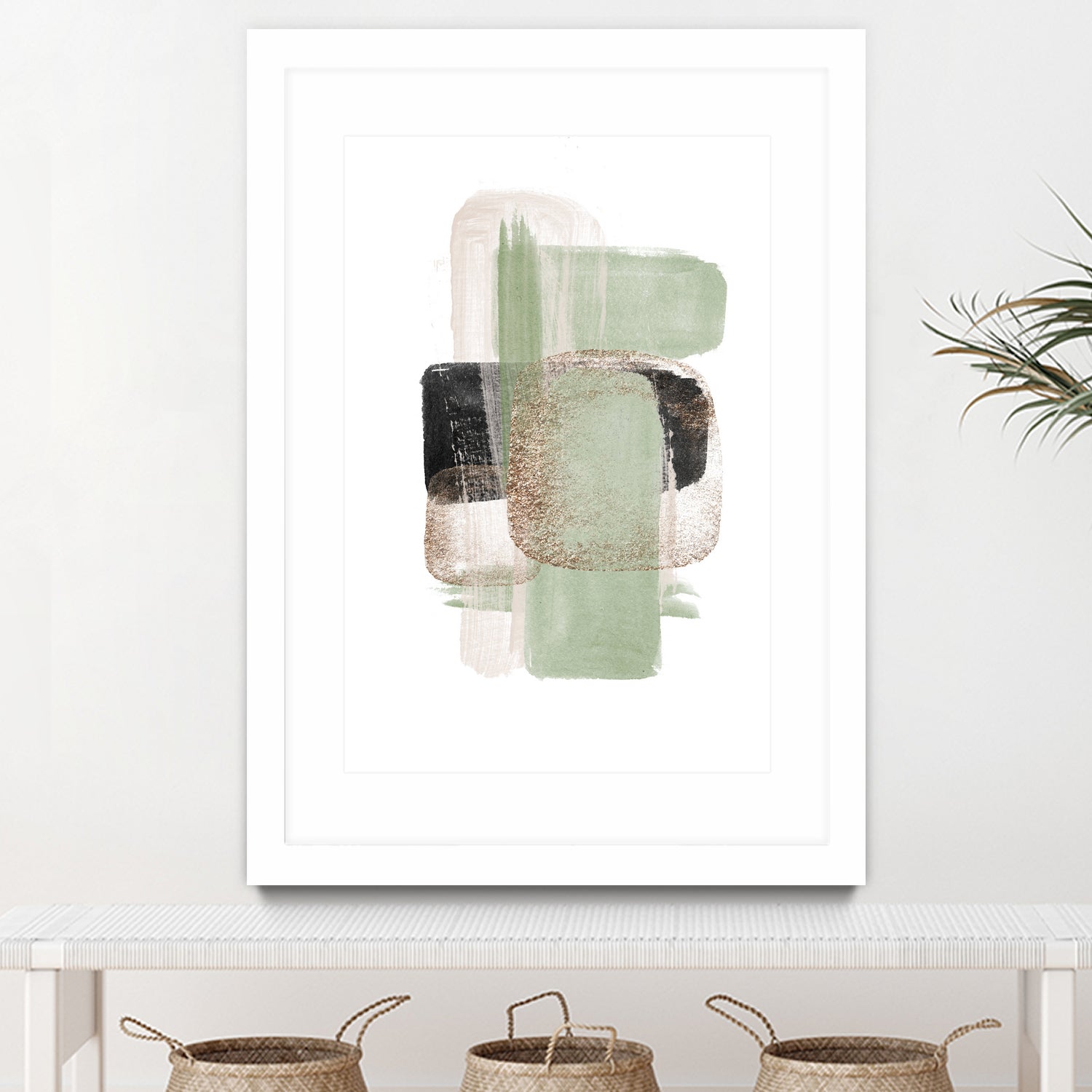 Simple Green-1 by Sally Ann Moss on GIANT ART - abstract geometric abstract