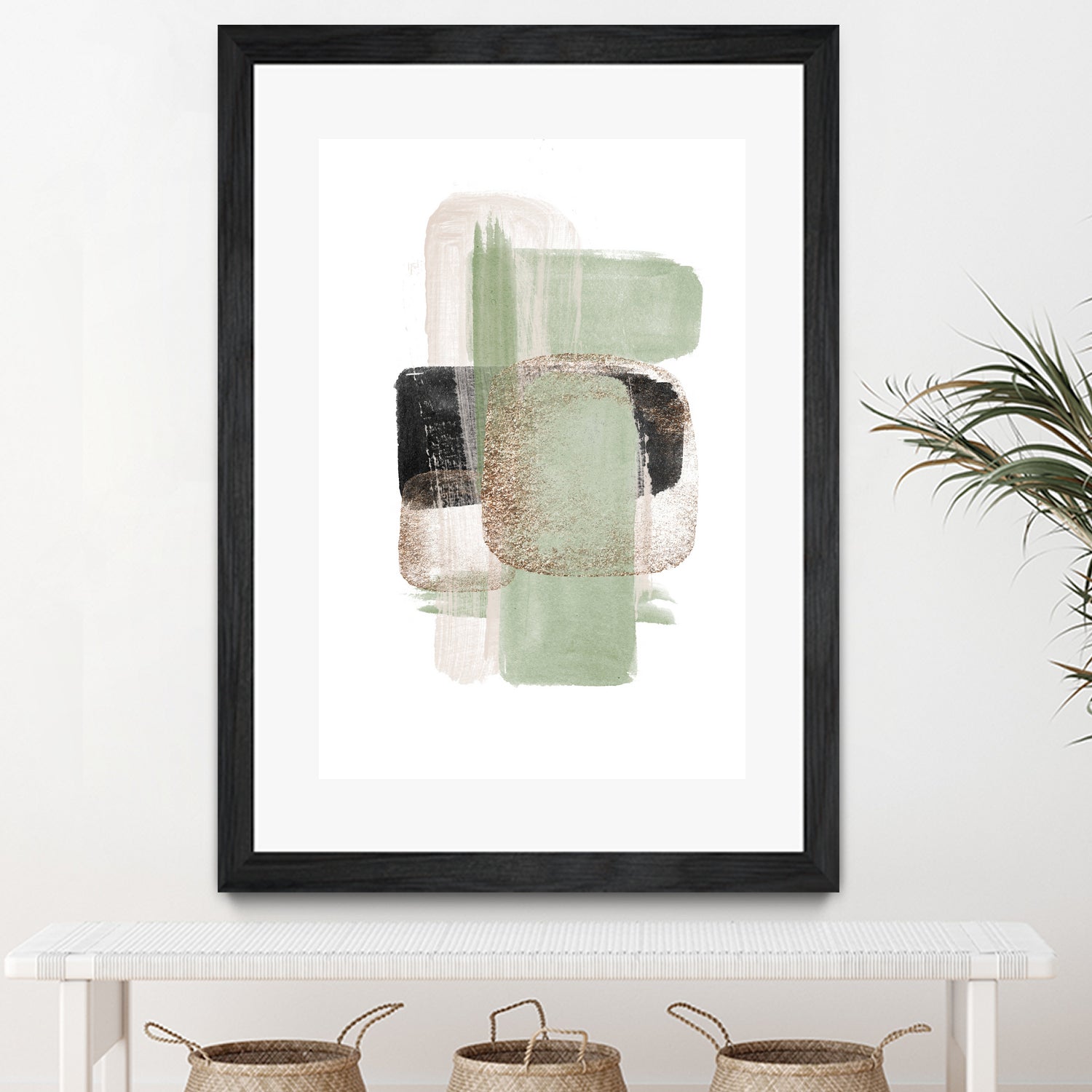 Simple Green-1 by Sally Ann Moss on GIANT ART - abstract geometric abstract