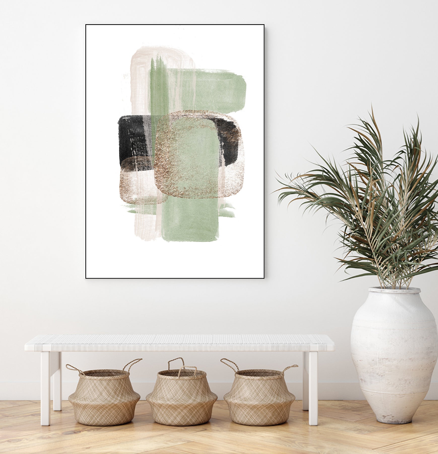 Simple Green-1 by Sally Ann Moss on GIANT ART - abstract geometric abstract