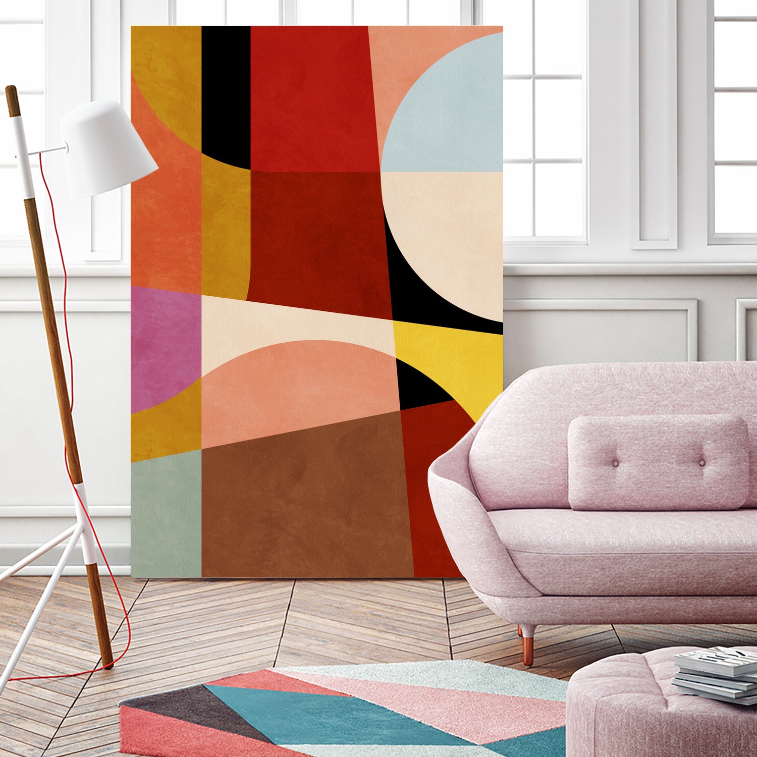 Warm Colors Bauhaus Geometry2 by Ana Rut Bre on GIANT ART - abstract abstract