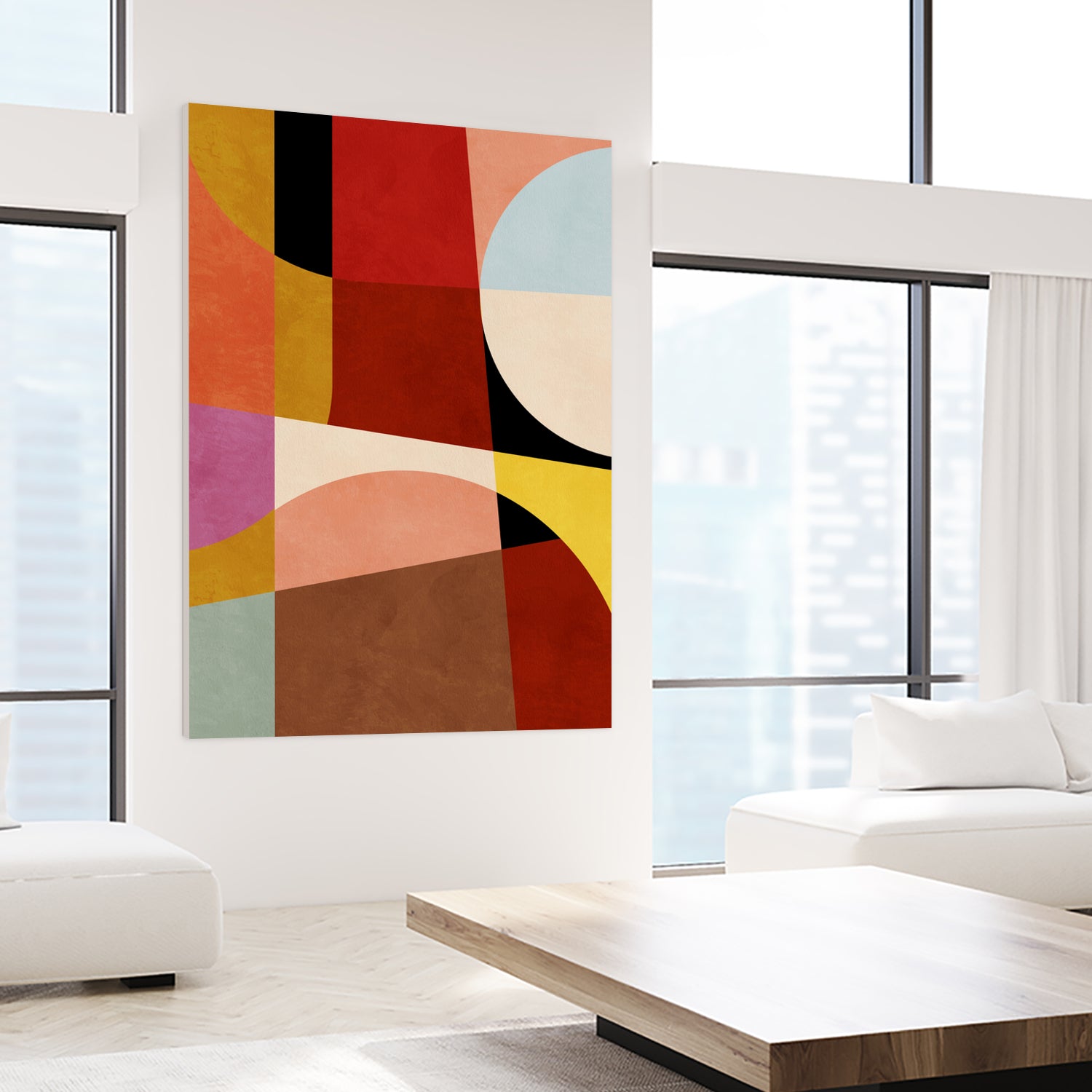 Warm Colors Bauhaus Geometry2 by Ana Rut Bre on GIANT ART - abstract abstract