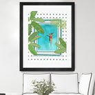 Riad Pool by Petra on GIANT ART - botanical woman