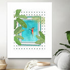 Riad Pool by Petra on GIANT ART - botanical woman