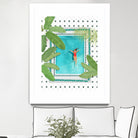 Riad Pool by Petra on GIANT ART - botanical woman