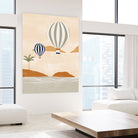 Airballoons In Dessert by Ivy on GIANT ART - illustration hot air balloon