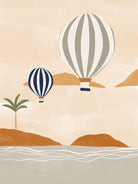 Airballoons In Dessert by Ivy on GIANT ART - illustration hot air balloon
