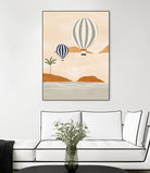 Airballoons In Dessert by Ivy on GIANT ART - illustration hot air balloon