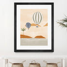 Airballoons In Dessert by Ivy on GIANT ART - illustration hot air balloon
