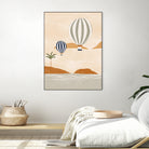 Airballoons In Dessert by Ivy on GIANT ART - illustration hot air balloon