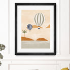 Airballoons In Dessert by Ivy on GIANT ART - illustration hot air balloon