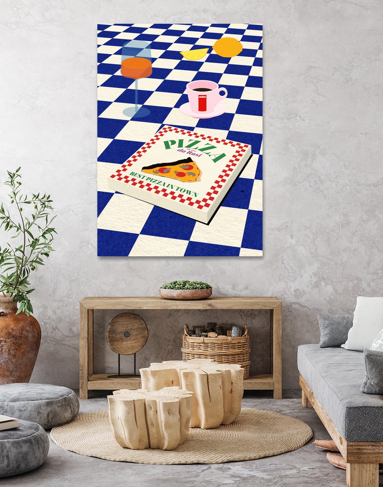 The Italian Menu by Rosi on GIANT ART - illustration pizza