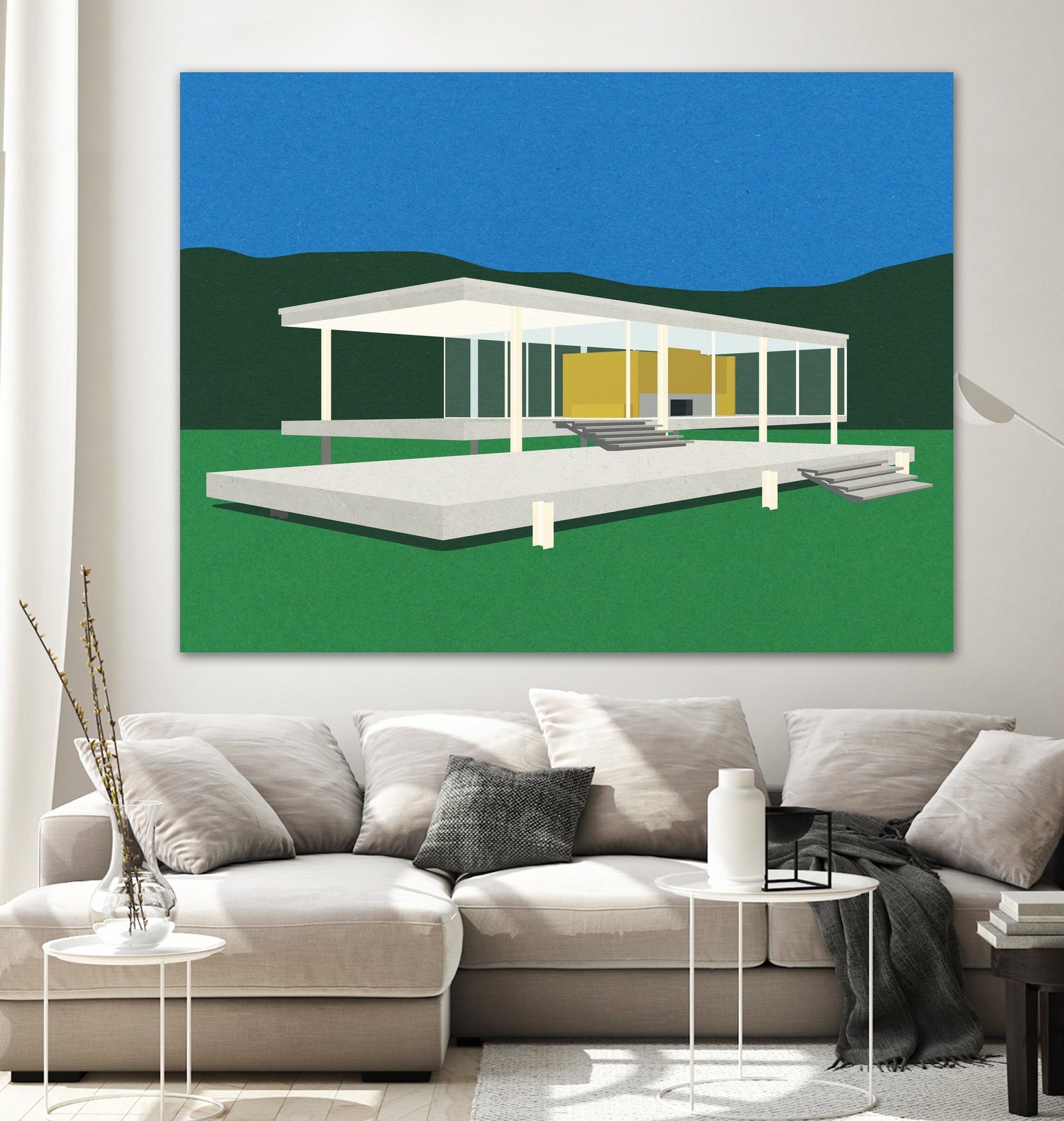 Ludwig Mies Van Der Rohe Farnsworth House by Rosi on GIANT ART - illustration rosi feist