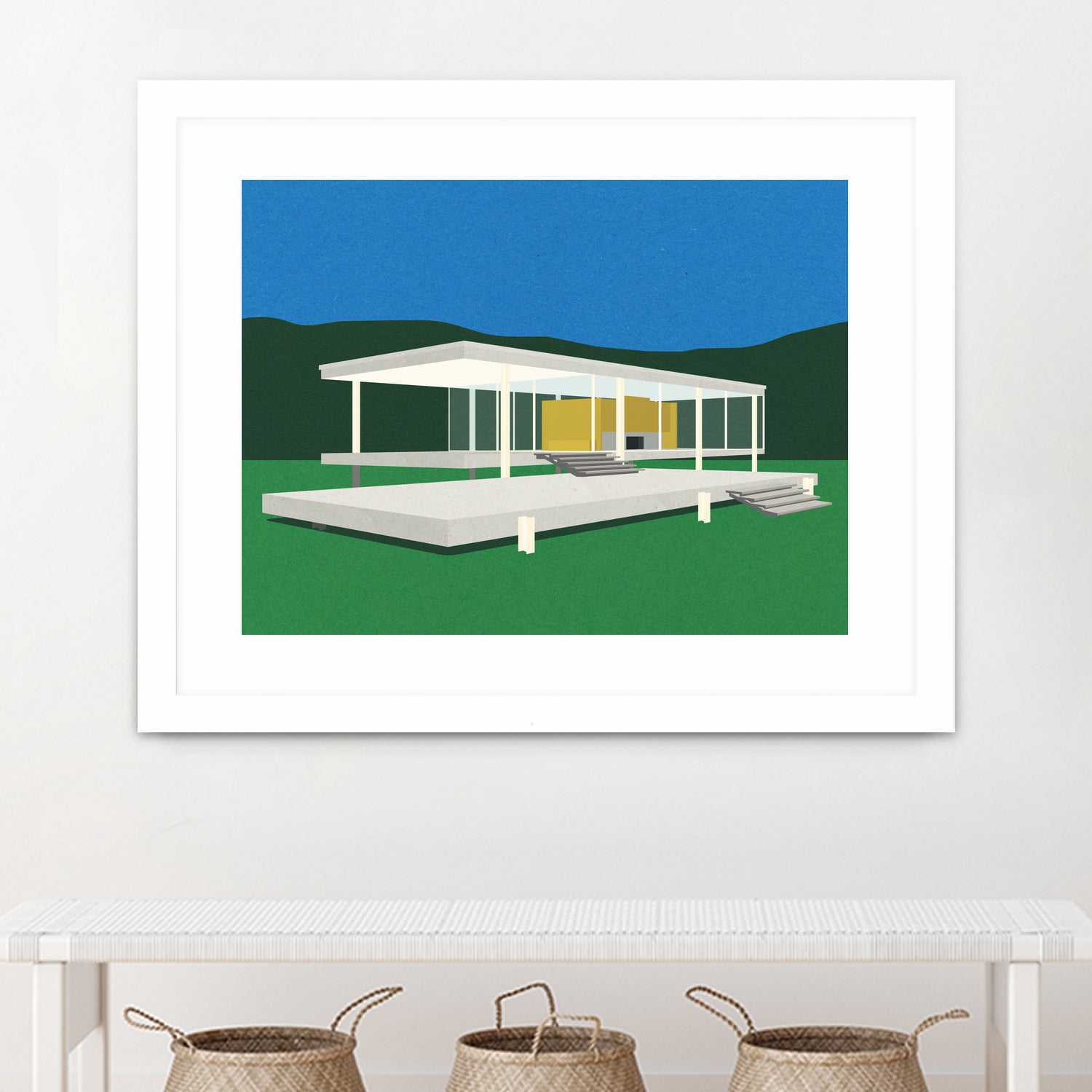 Ludwig Mies Van Der Rohe Farnsworth House by Rosi on GIANT ART - illustration rosi feist
