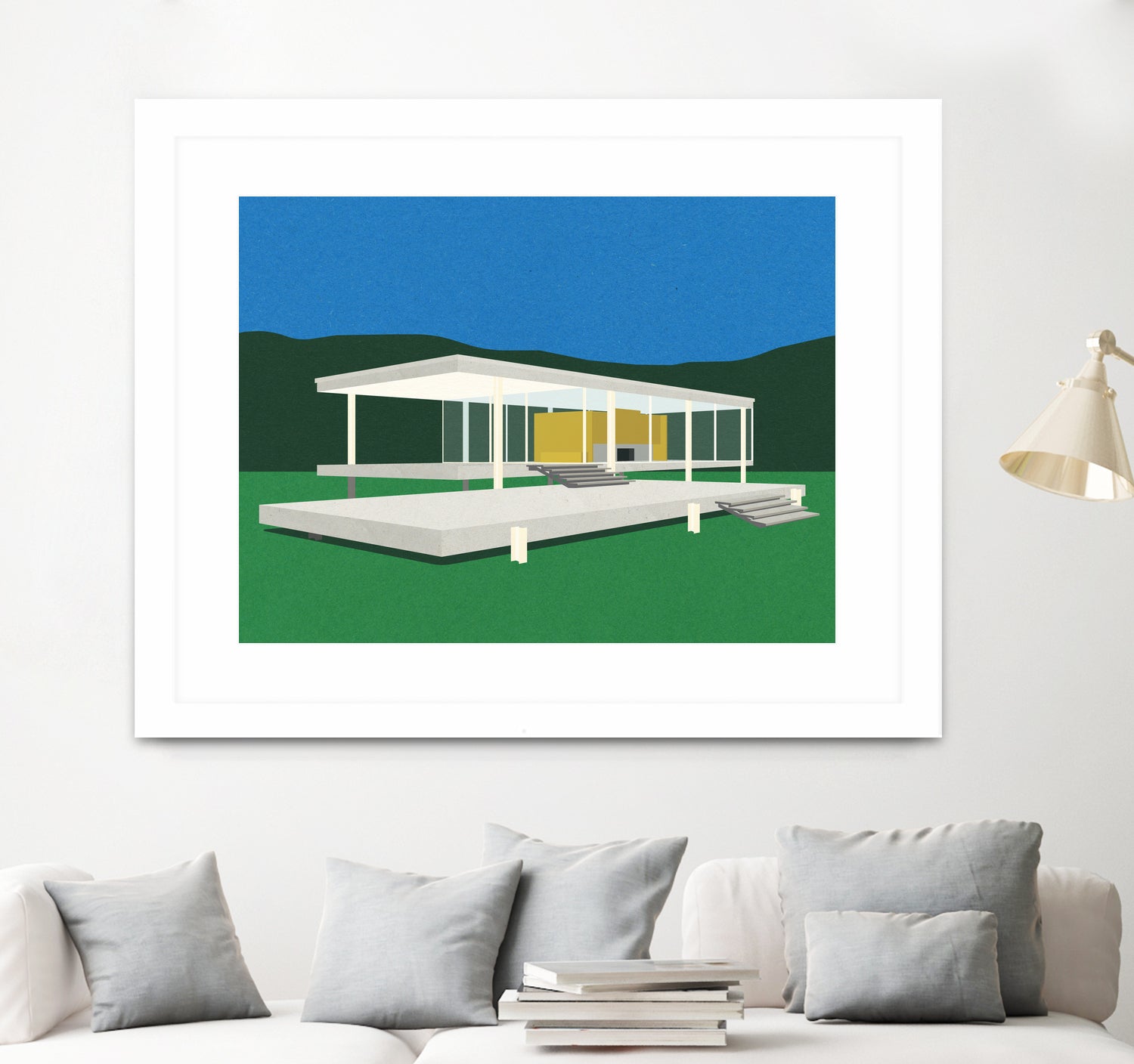 Ludwig Mies Van Der Rohe Farnsworth House by Rosi on GIANT ART - illustration rosi feist
