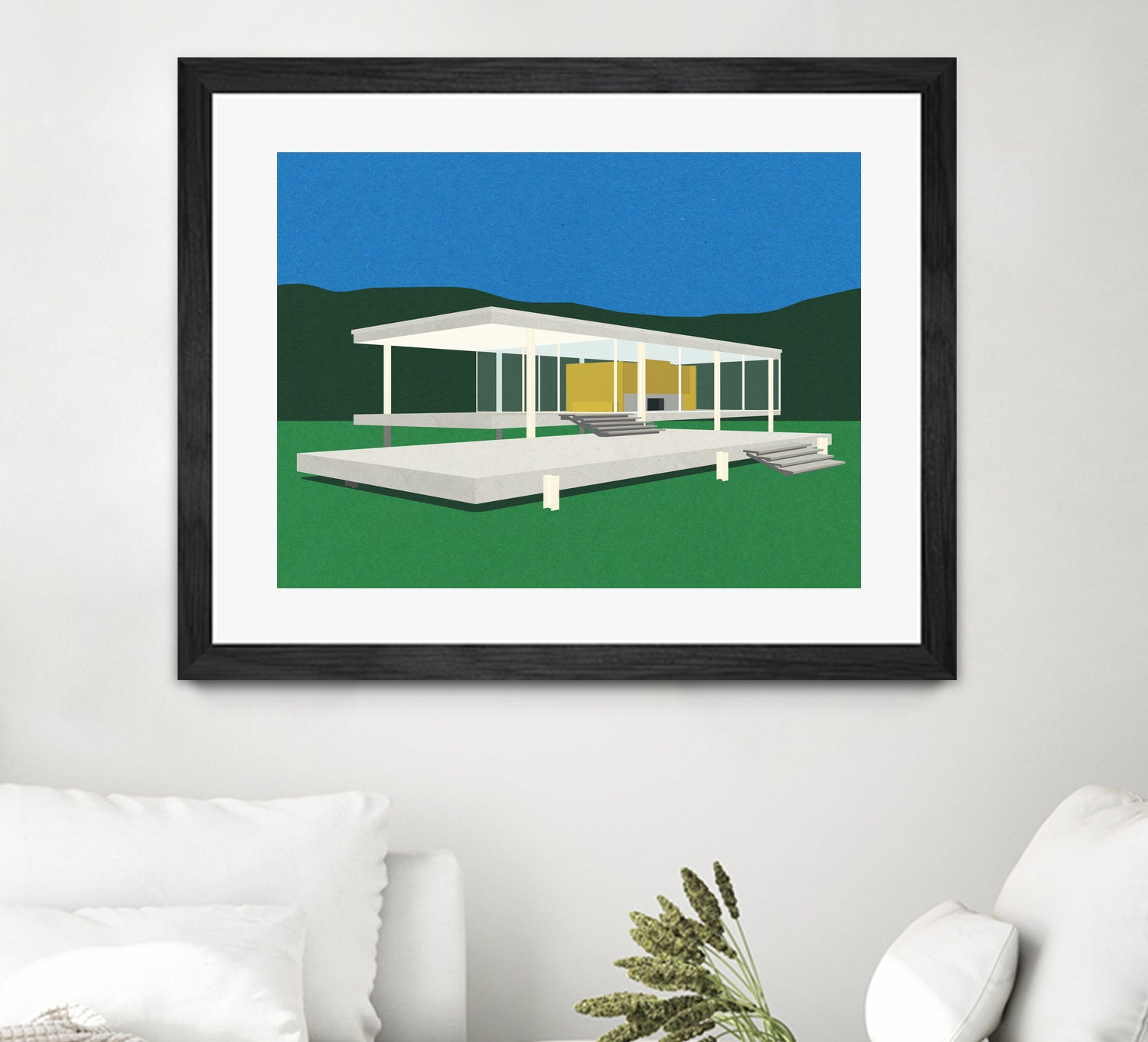 Ludwig Mies Van Der Rohe Farnsworth House by Rosi on GIANT ART - illustration rosi feist
