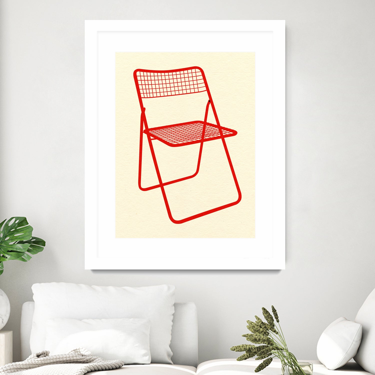 Ted Net Chair Red by Rosi on GIANT ART - illustration ikea