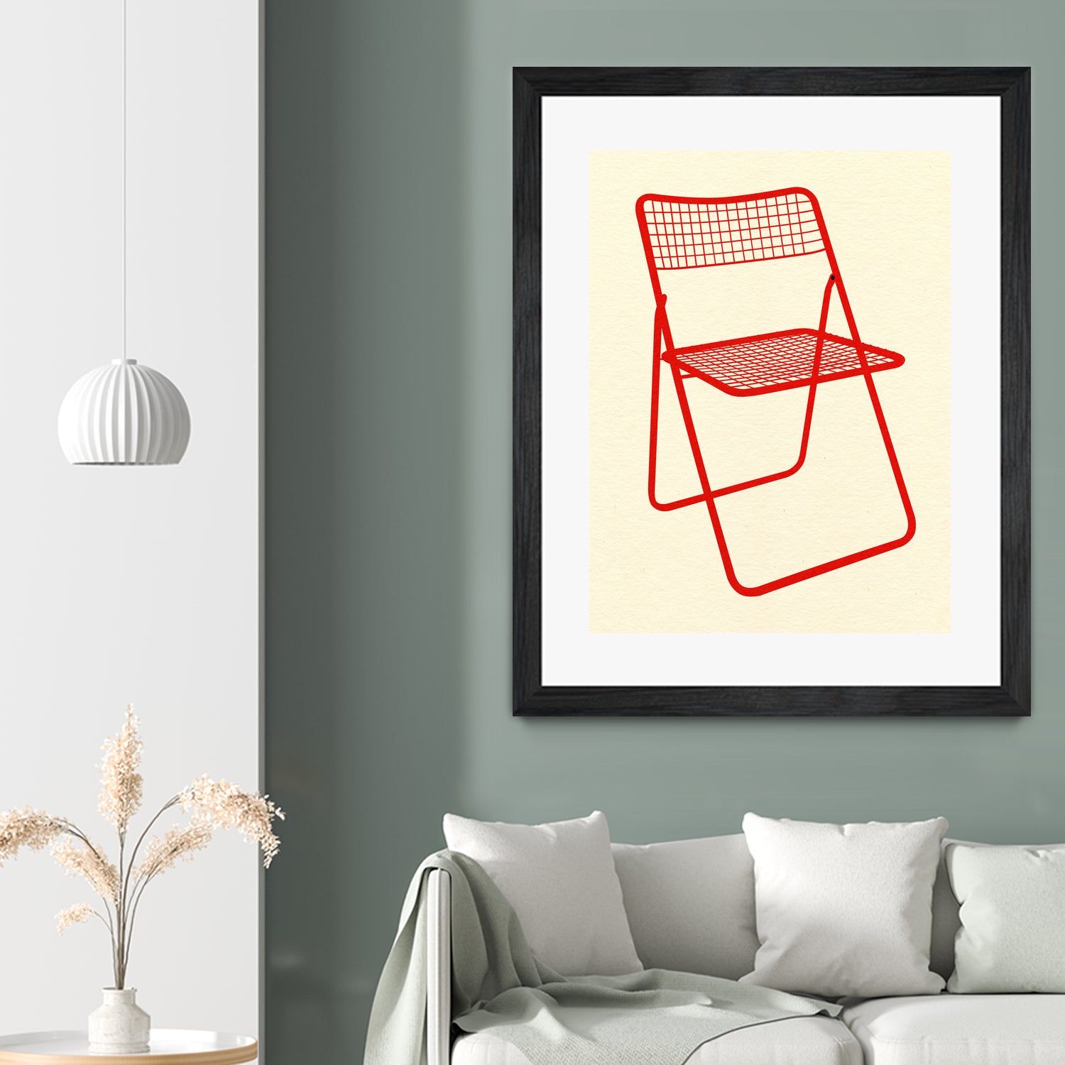 Ted Net Chair Red by Rosi on GIANT ART - illustration ikea