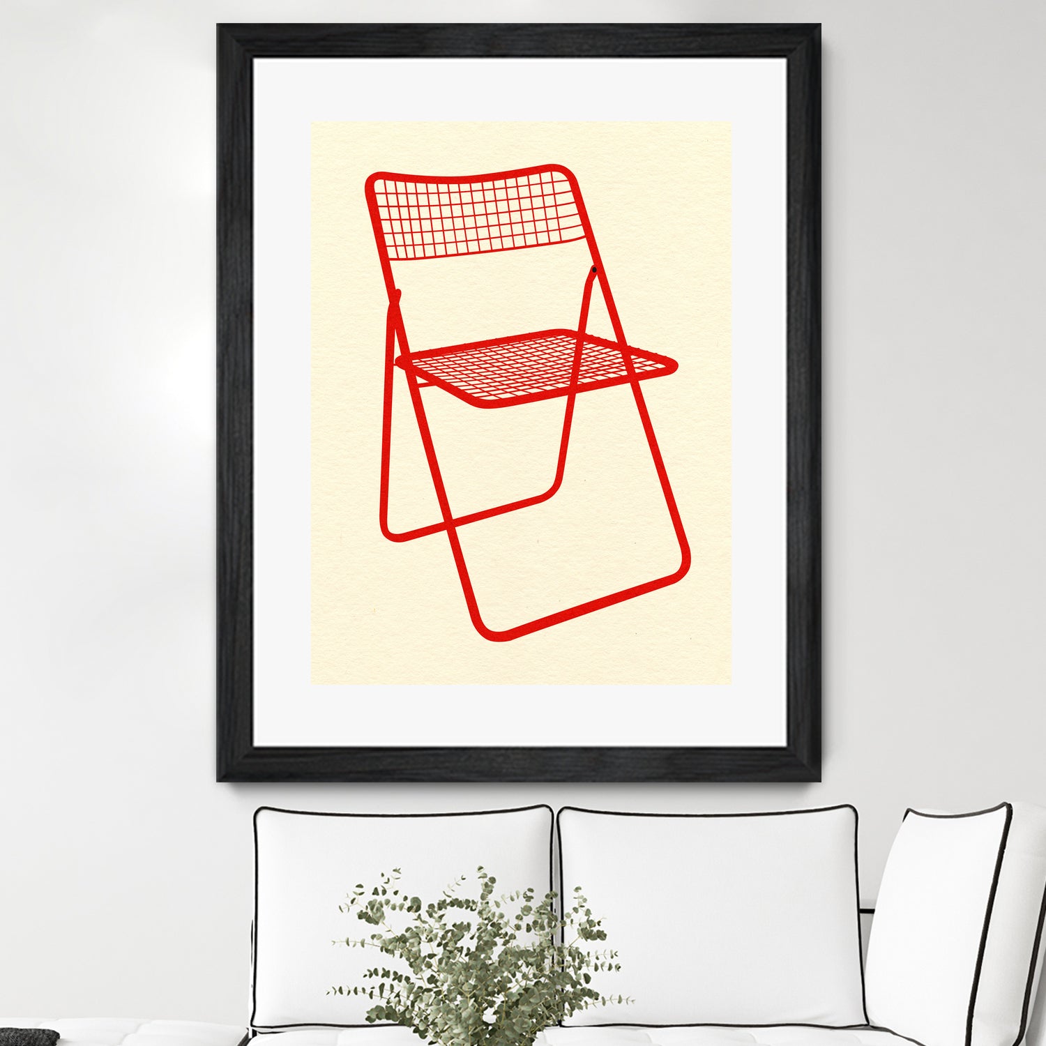 Ted Net Chair Red by Rosi on GIANT ART - illustration ikea