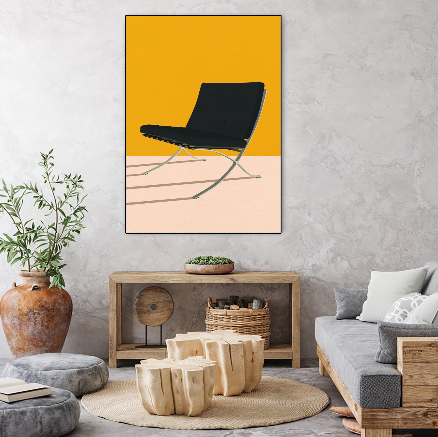 Barcelona Chair By Mies Van Der Rohe by Rosi on GIANT ART - figurative spain