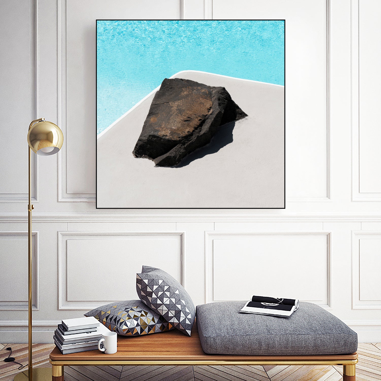 Rock By The Pool by Minorstep on GIANT ART - abstract rock