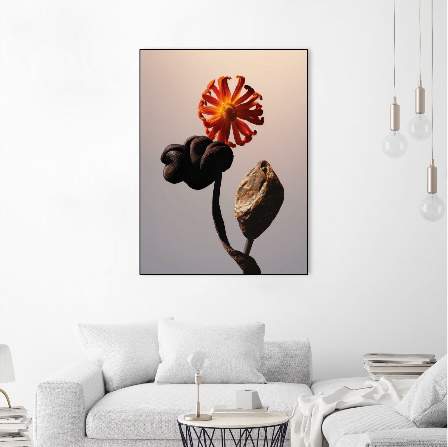 Still Life Flowers No3 by Minorstep on GIANT ART - red flowers and plants studio