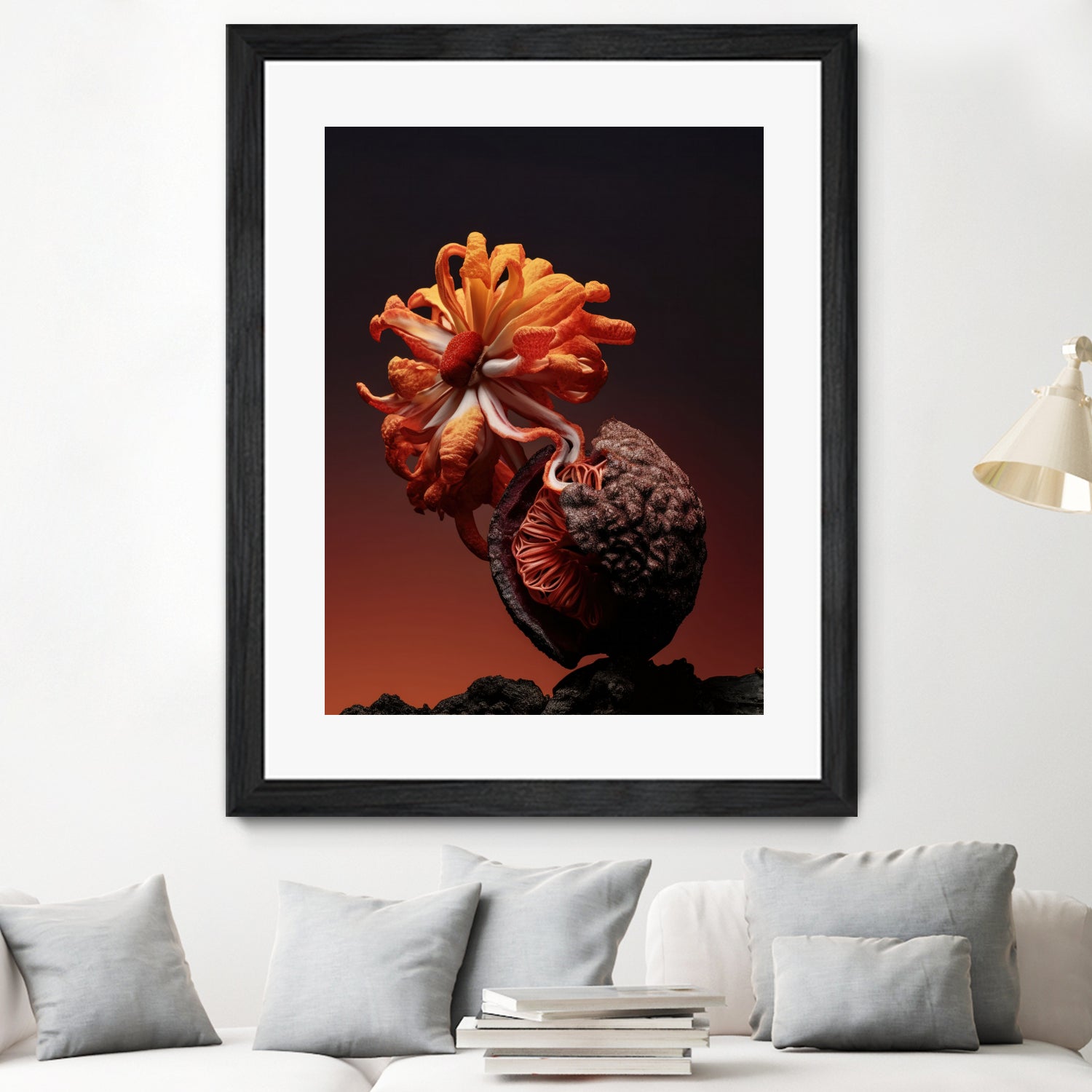 Still Life Flowers No4 by Minorstep on GIANT ART - red flowers and plants studio