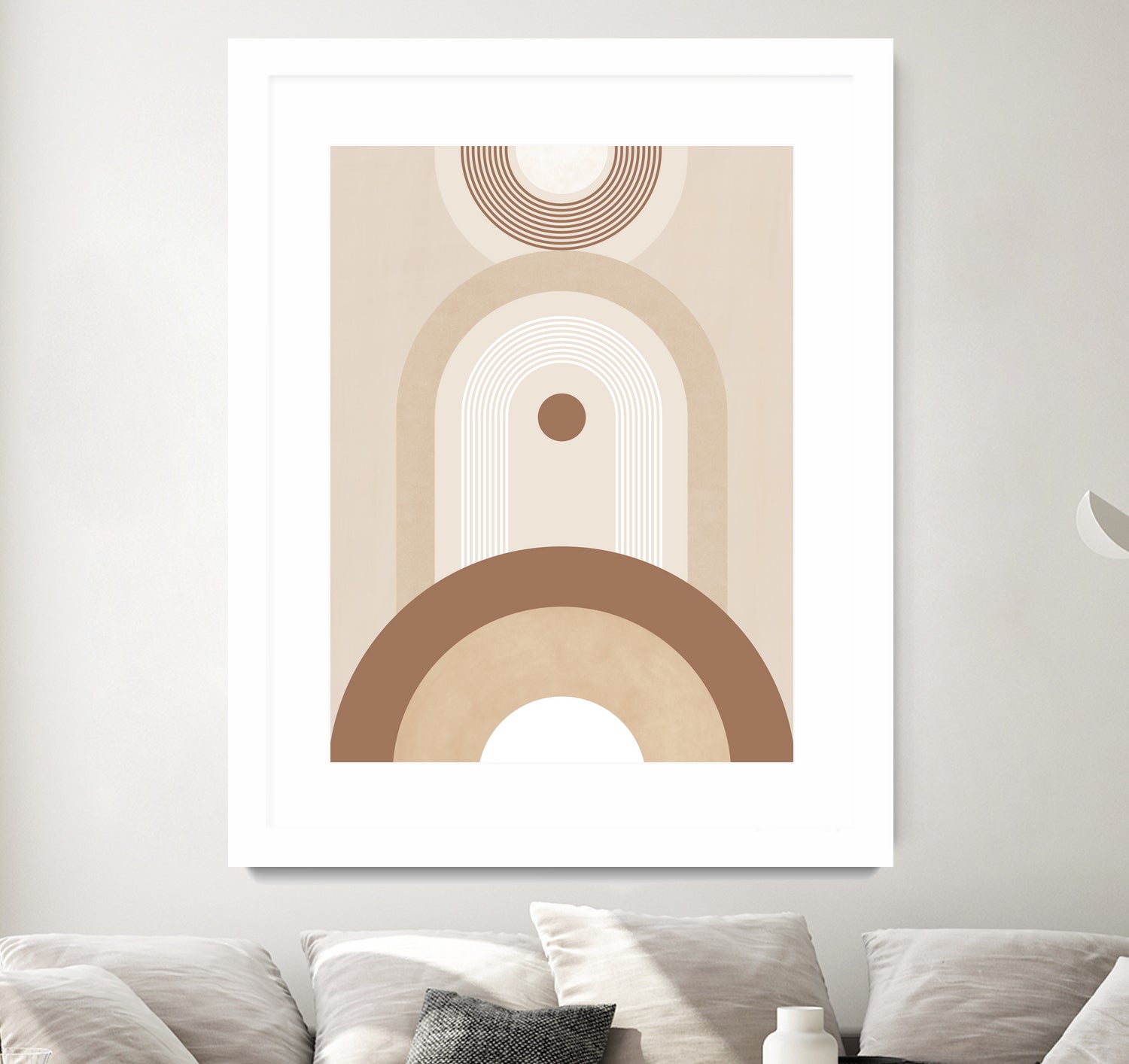 Beige Mid Century Poster by Elena Ristova on GIANT ART - abstract abstract