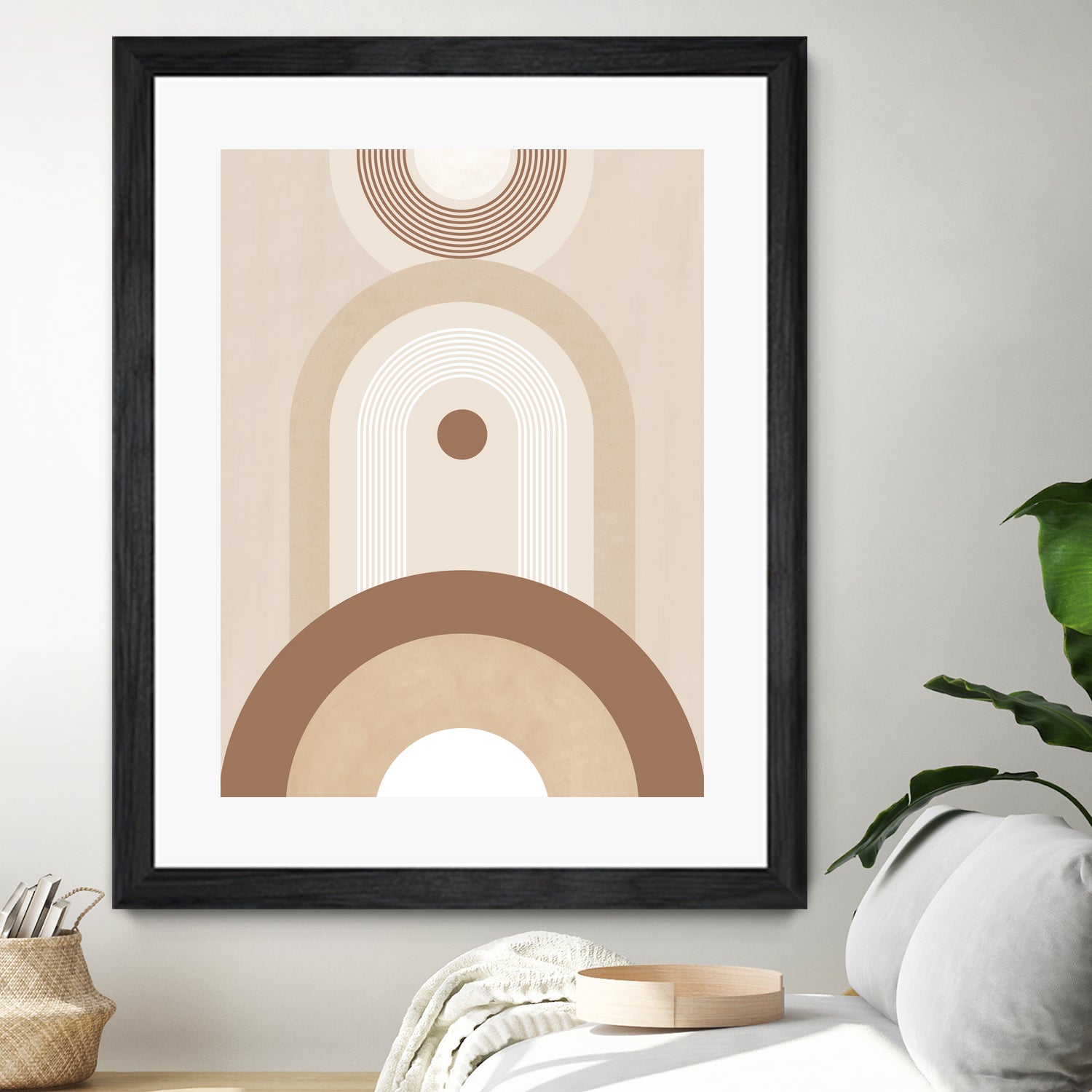 Beige Mid Century Poster by Elena Ristova on GIANT ART - abstract abstract