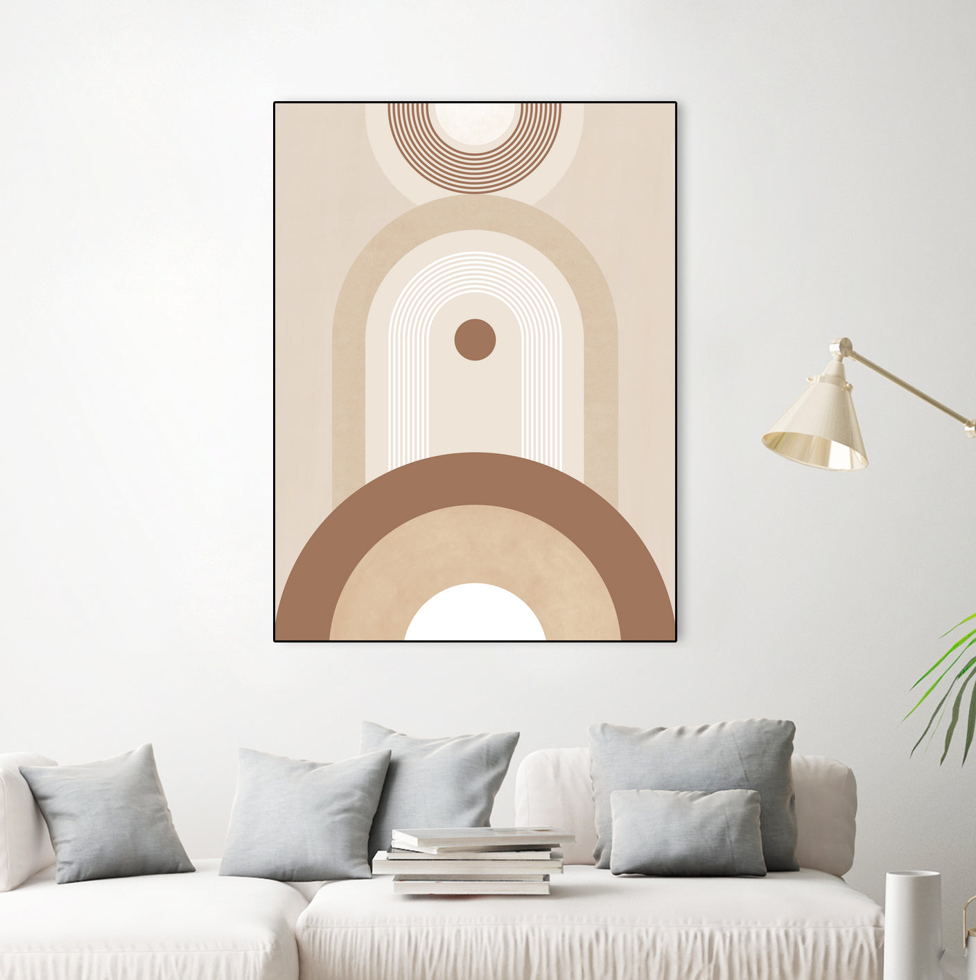 Beige Mid Century Poster by Elena Ristova on GIANT ART - abstract abstract