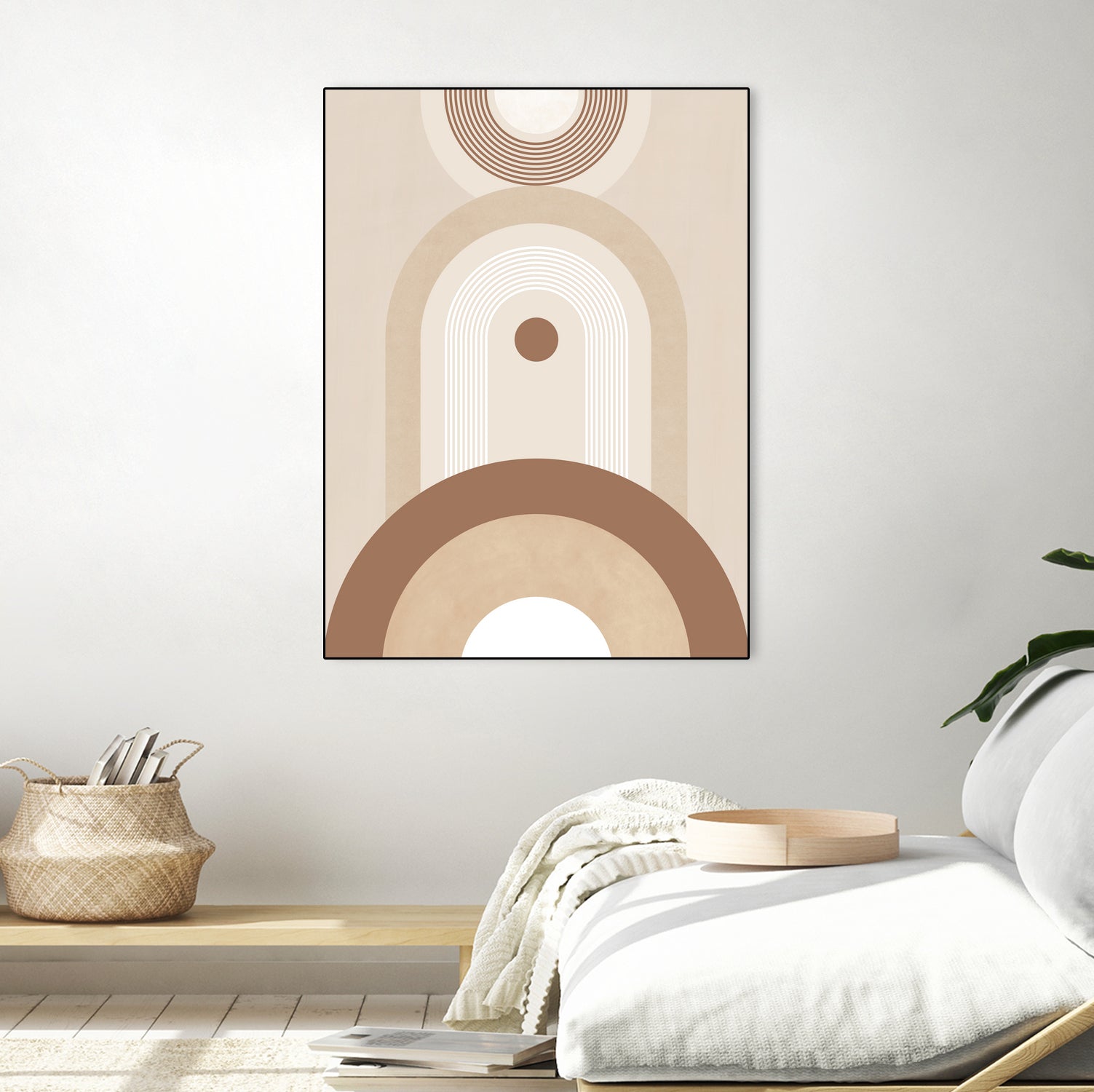 Beige Mid Century Poster by Elena Ristova on GIANT ART - abstract abstract