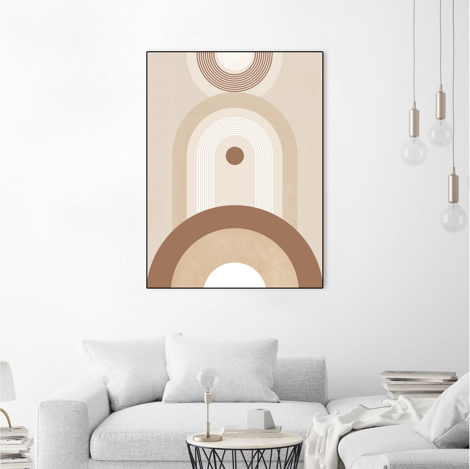 Beige Mid Century Poster by Elena Ristova on GIANT ART - abstract abstract