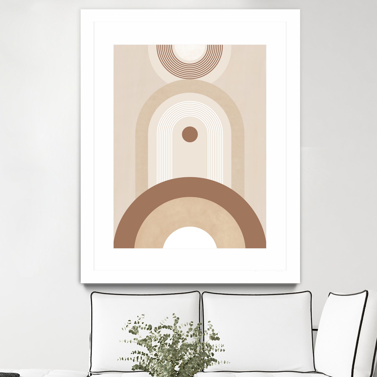 Beige Mid Century Poster by Elena Ristova on GIANT ART - abstract abstract