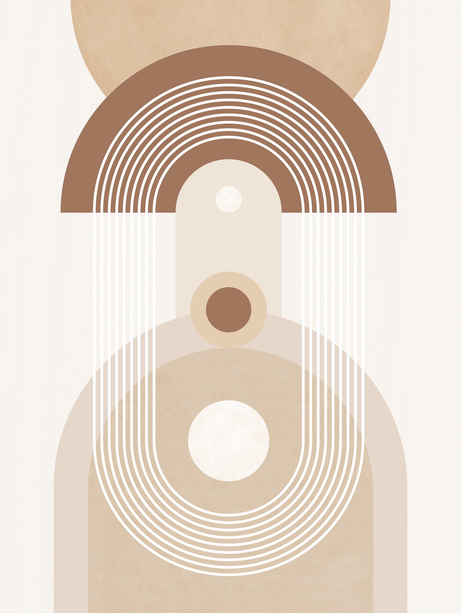 Beige Mid Century Poster by Elena Ristova on GIANT ART - abstract abstract