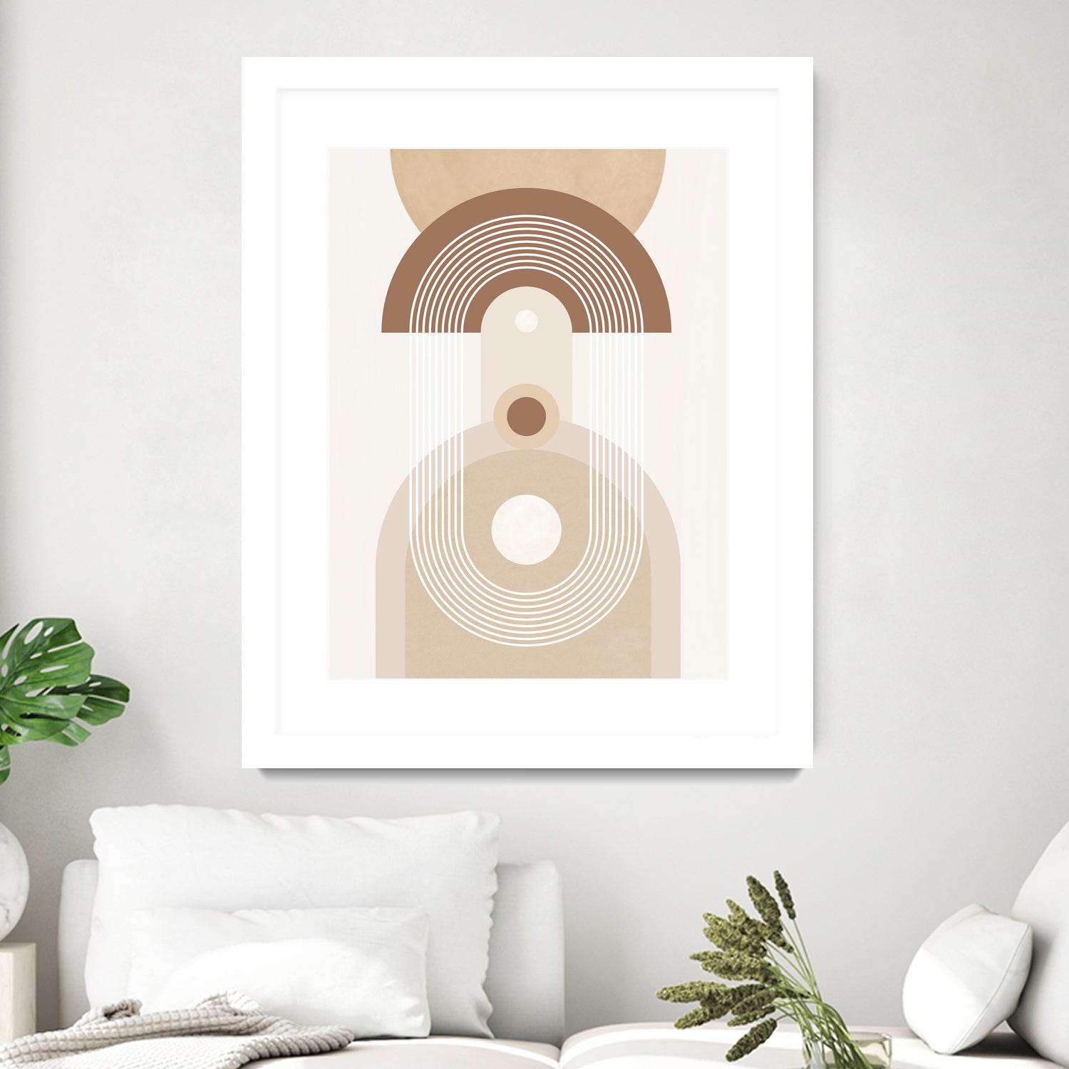 Beige Mid Century Poster by Elena Ristova on GIANT ART - abstract abstract