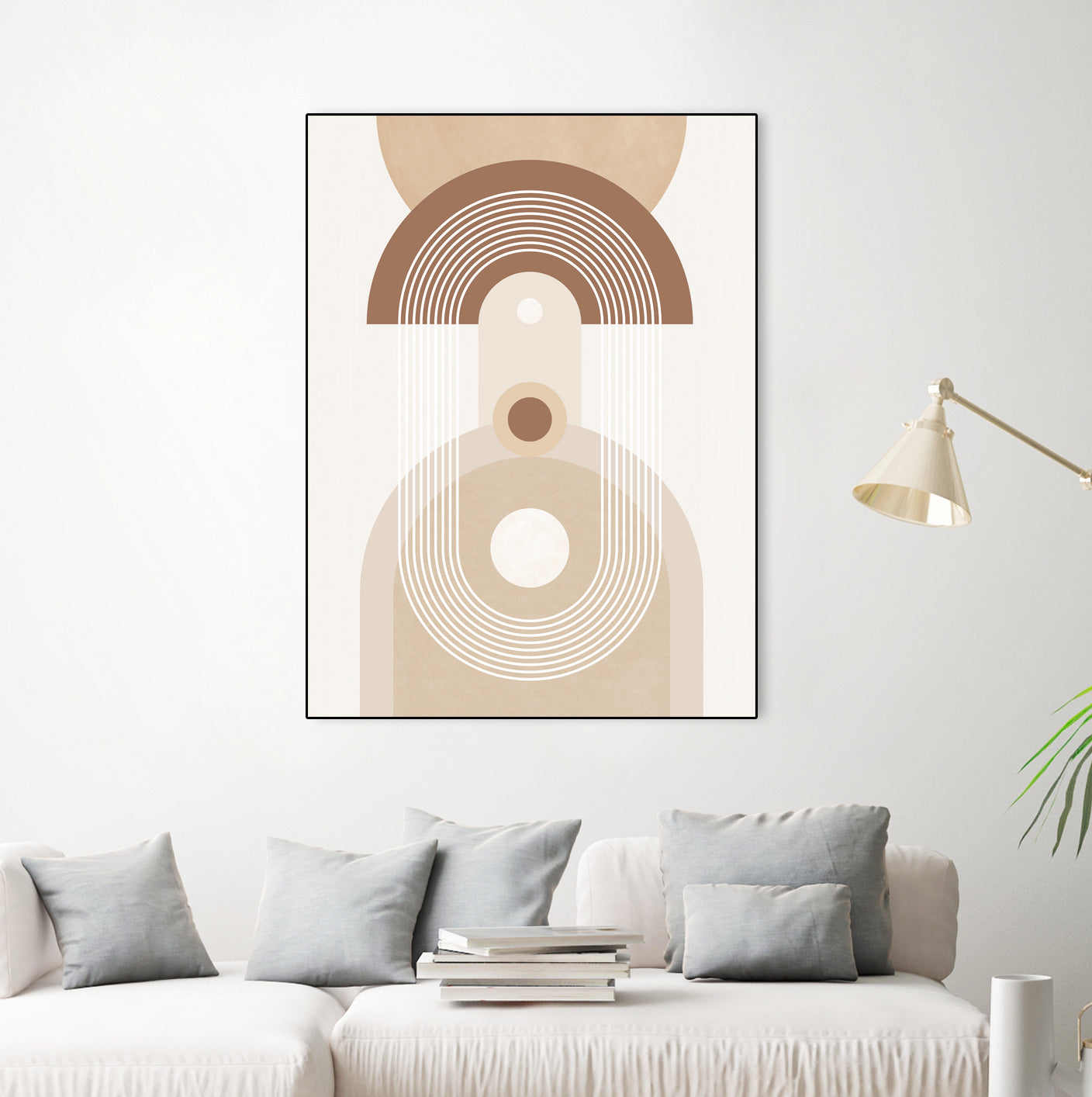 Beige Mid Century Poster by Elena Ristova on GIANT ART - abstract abstract