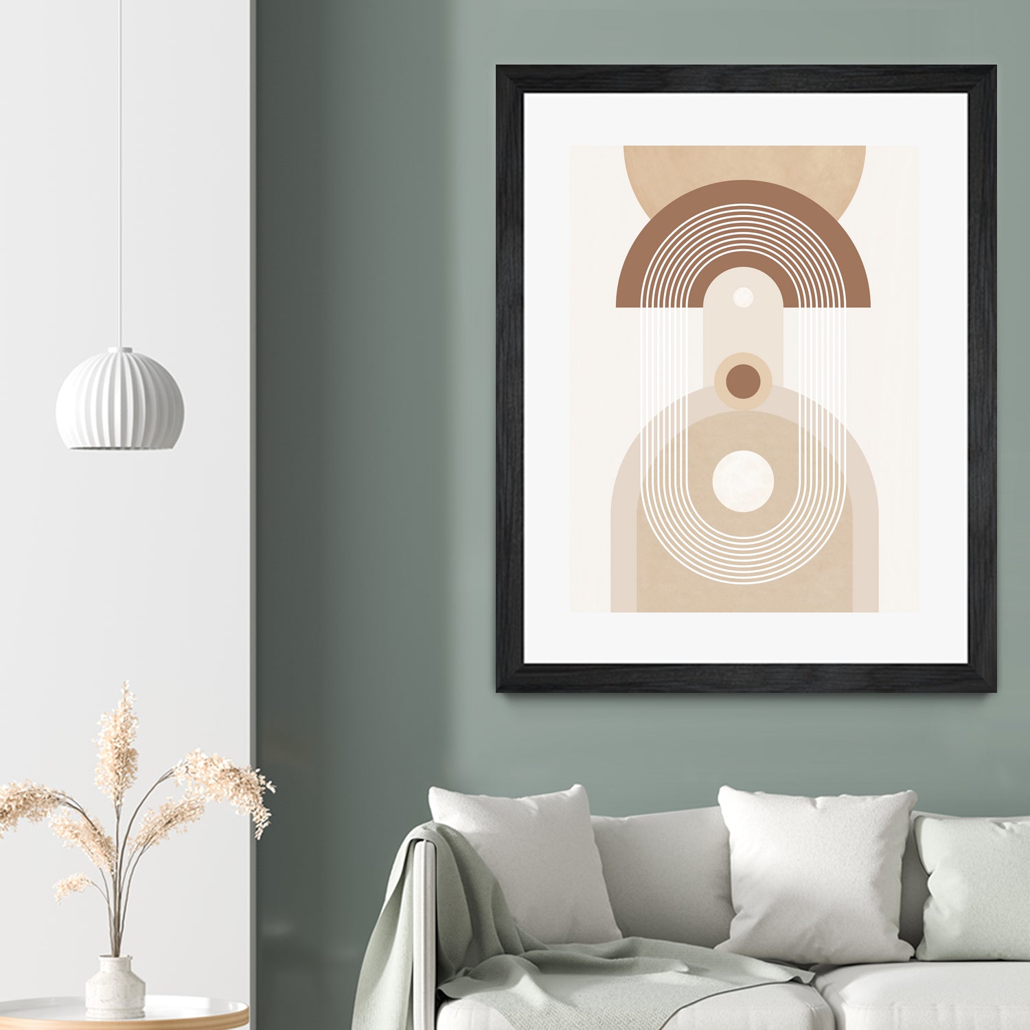 Beige Mid Century Poster by Elena Ristova on GIANT ART - abstract abstract