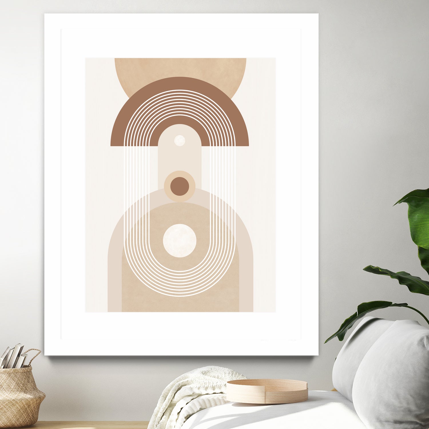 Beige Mid Century Poster by Elena Ristova on GIANT ART - abstract abstract
