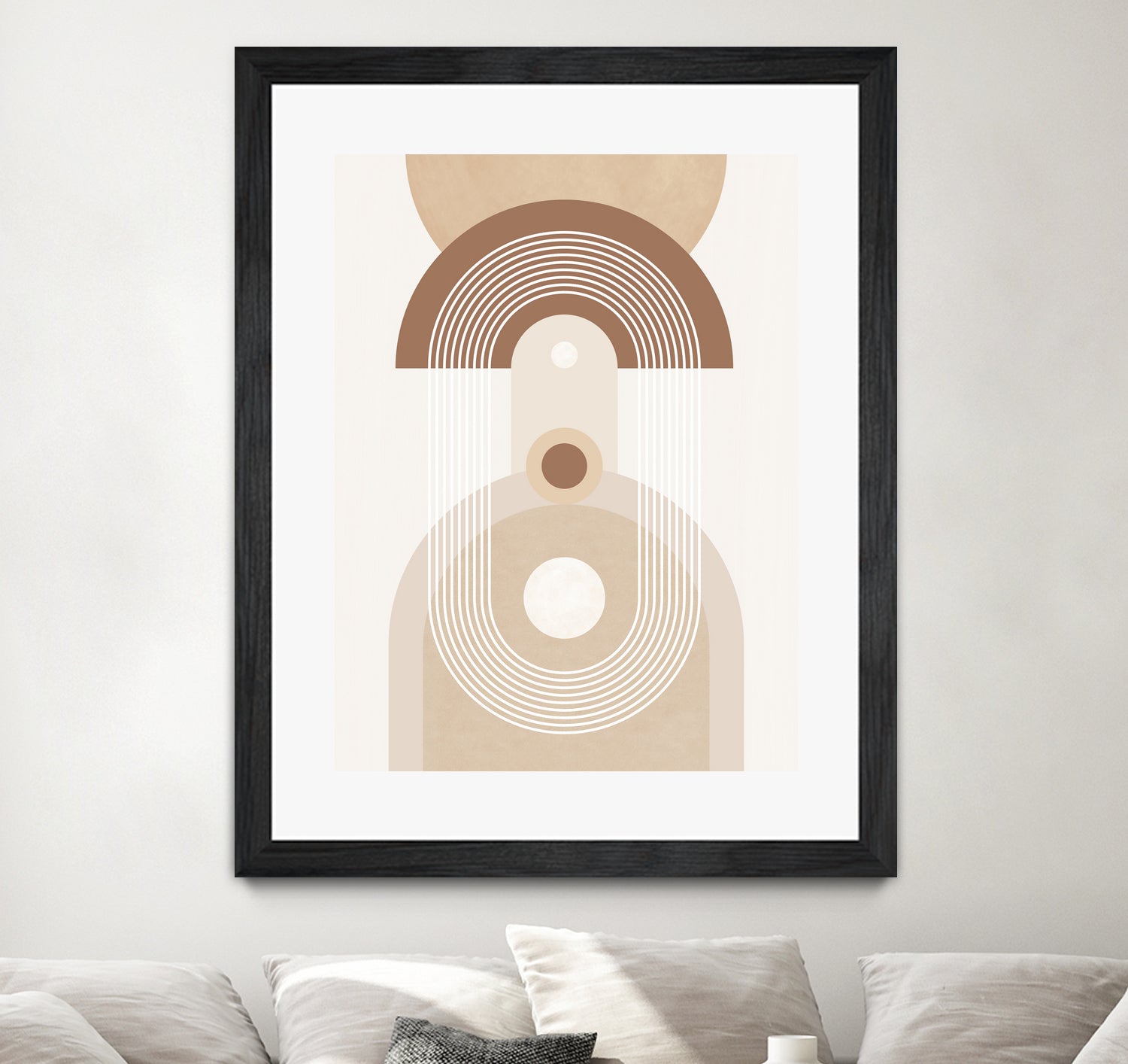 Beige Mid Century Poster by Elena Ristova on GIANT ART - abstract abstract