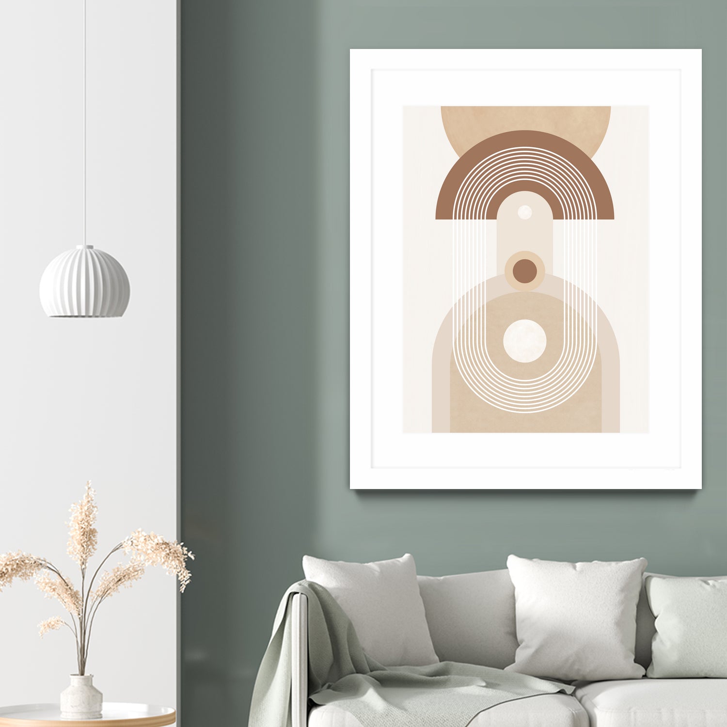 Beige Mid Century Poster by Elena Ristova on GIANT ART - abstract abstract