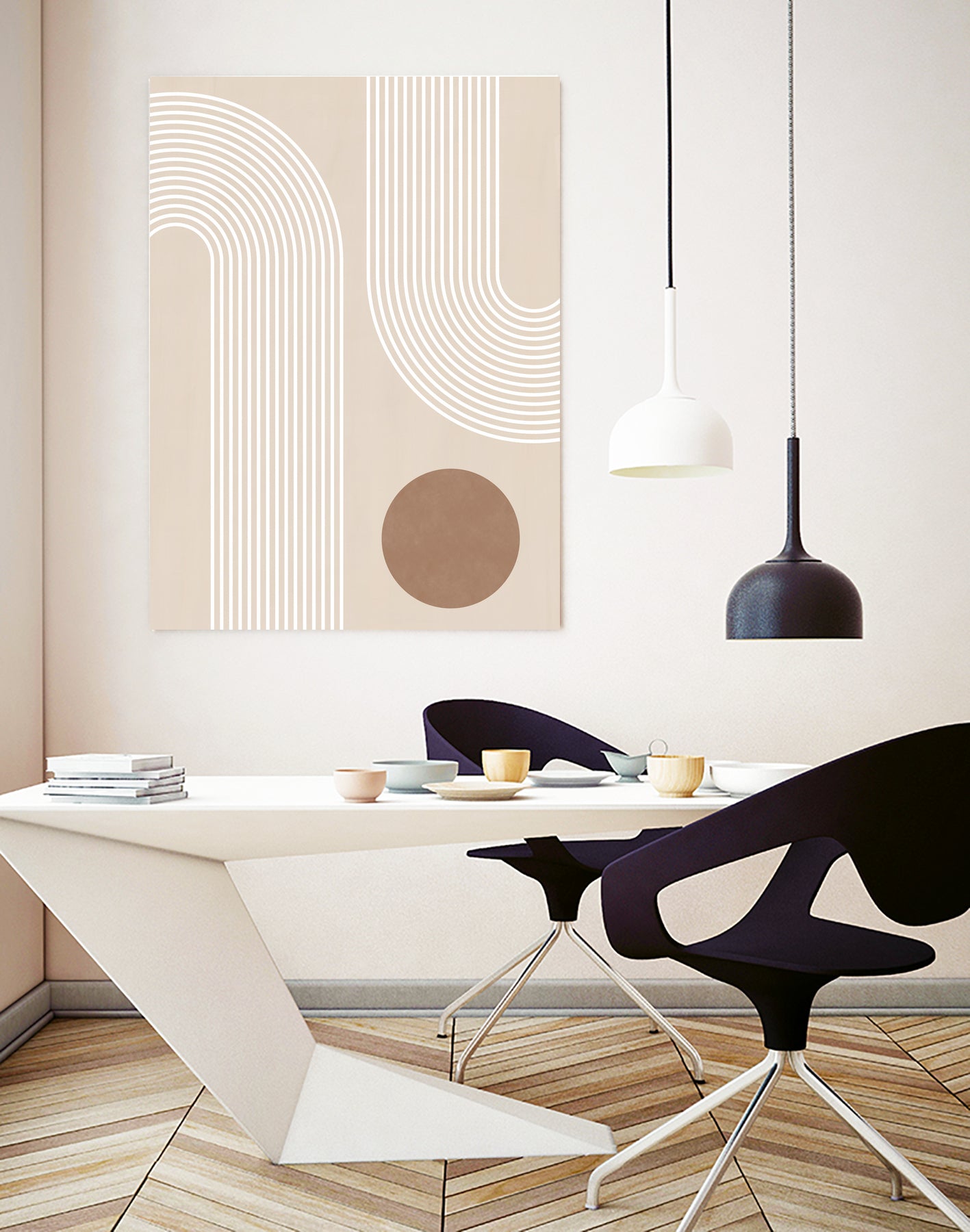 Beige Arc Poster by Elena Ristova on GIANT ART - abstract abstract