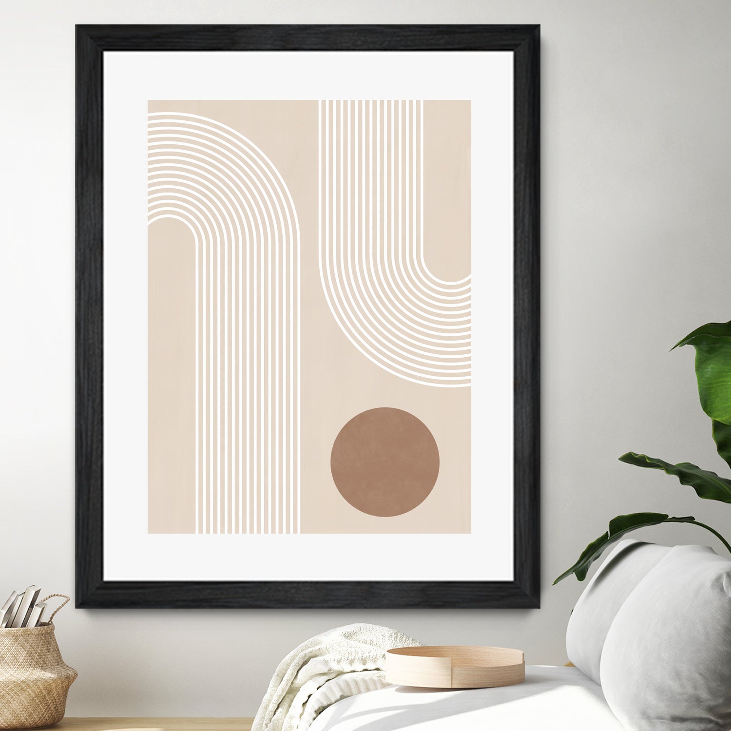 Beige Arc Poster by Elena Ristova on GIANT ART - abstract abstract